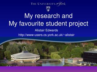 My research and My favourite student project