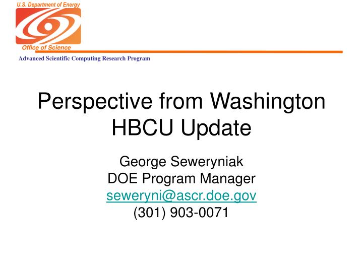 perspective from washington hbcu update
