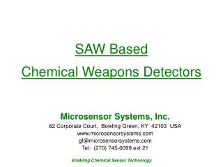 SAW Based Chemical Weapons Detectors