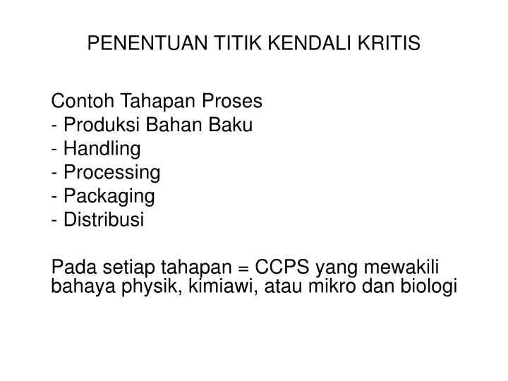 penentuan titik kendali kritis