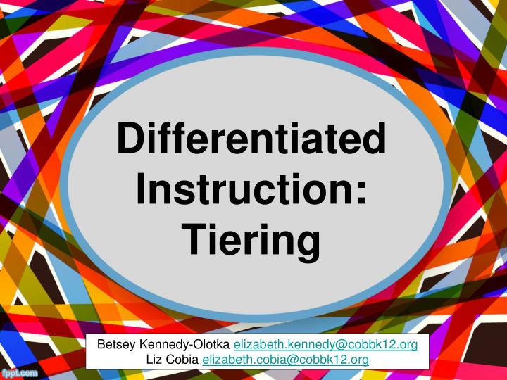 differentiated instruction tiering