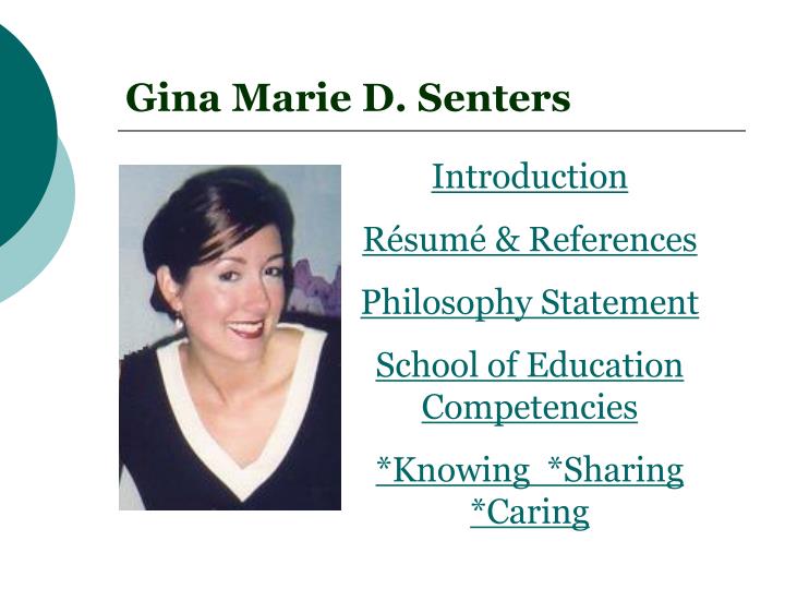 gina marie d senters