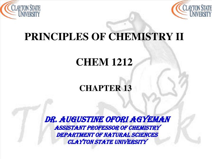 principles of chemistry ii chem 1212 chapter 13