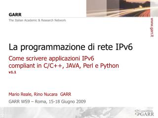 La programmazione di rete IPv6