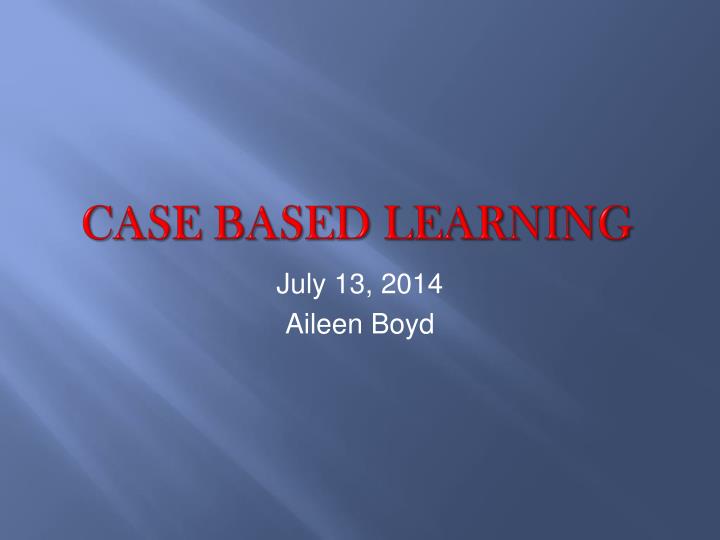 case based learning