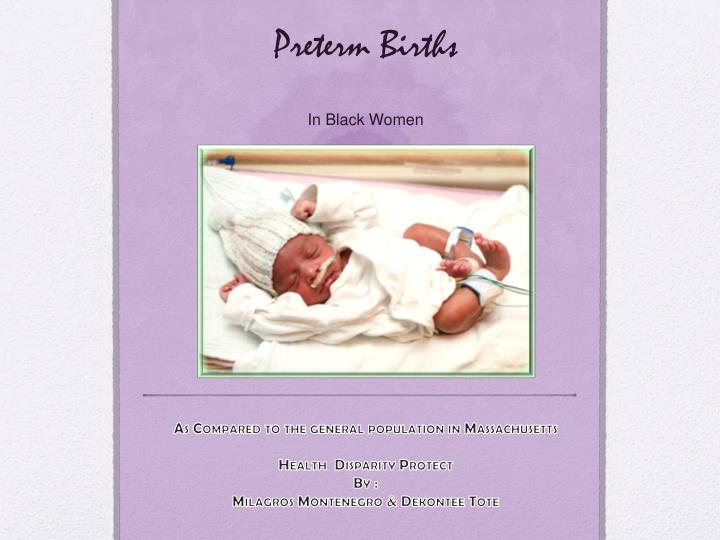 preterm births in black women