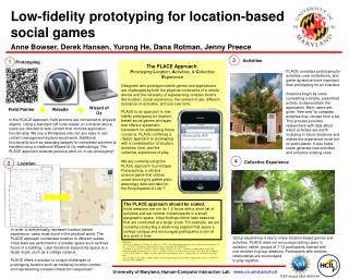 Low-fidelity prototyping for location-based social games
