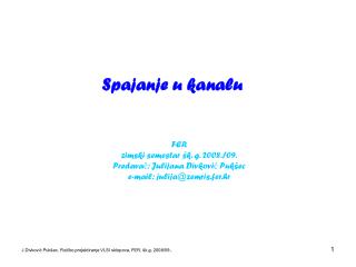 spajanje u kanalu