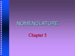 NOMENCLATURE