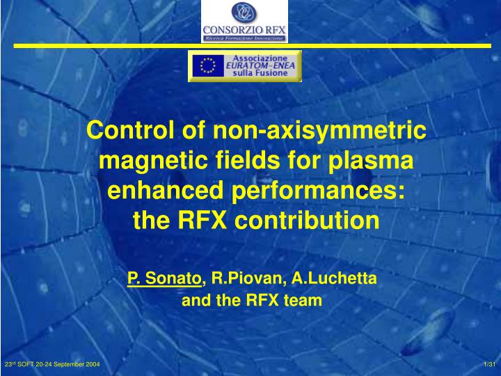 control of non axisymmetric magnetic fields for plasma enhanced performances the rfx contribution