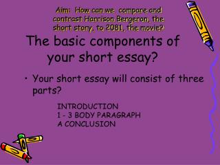 The basic components of your short essay?