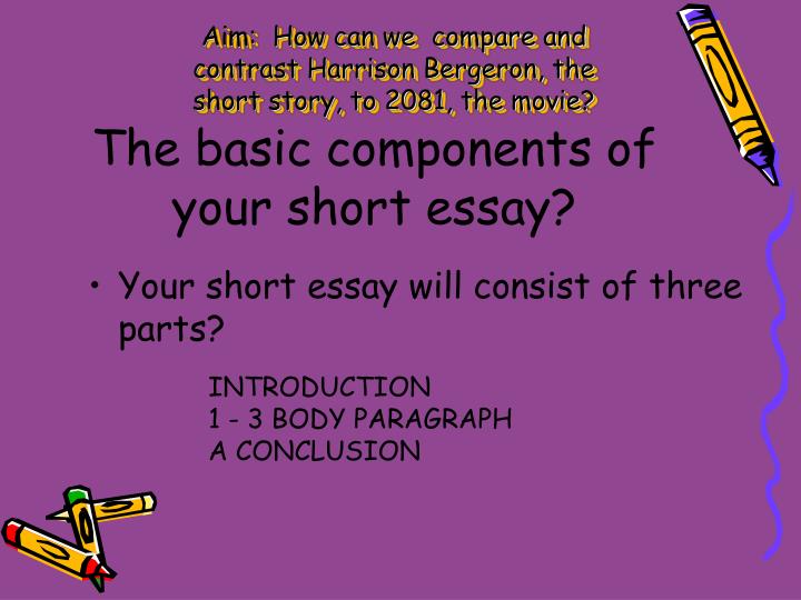 the basic components of your short essay