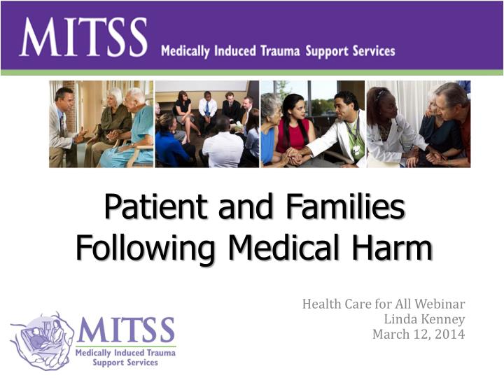 patient and families following medical harm