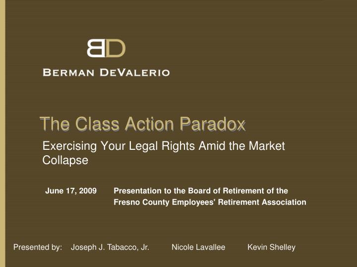 the class action paradox