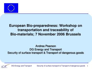 European Bio-preparedness: Workshop on