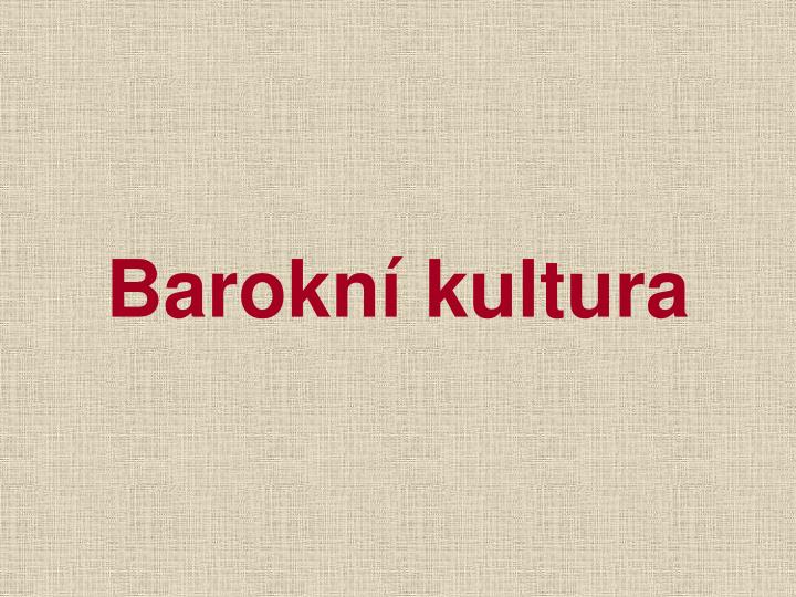 barokn kultura