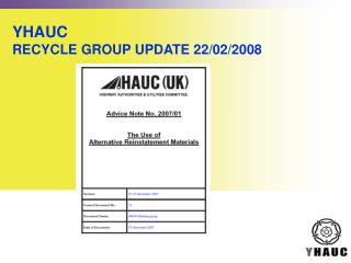 YHAUC RECYCLE GROUP UPDATE 22/02/2008