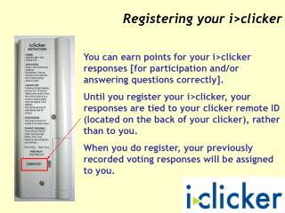 Registering your i&gt;clicker