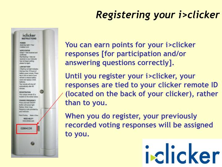 registering your i clicker