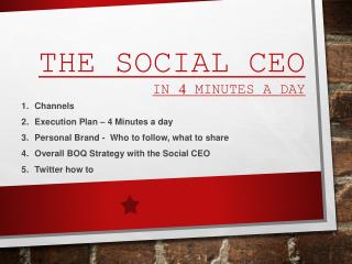The Social CEO in 4 Minutes a day