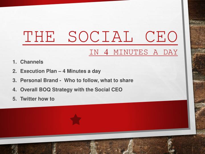 the social ceo in 4 minutes a day
