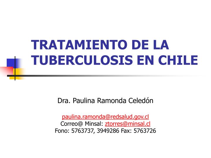 tratamiento de la tuberculosis en chile