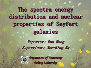 The spectra energy distribution and nuclear properties of Seyfert galaxies