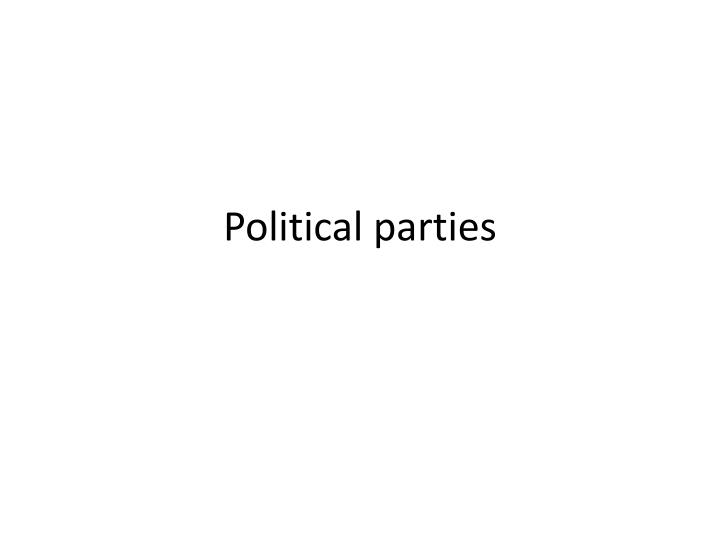 political parties