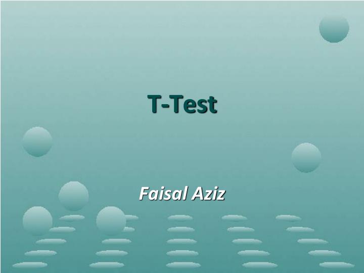 t test