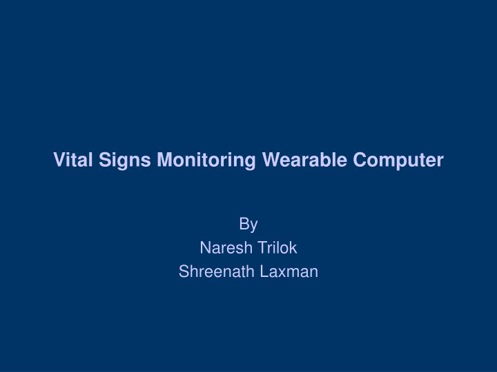 vital signs monitoring wearable computer