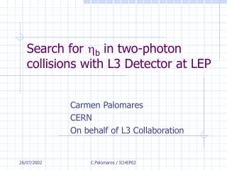 Search for h b in two-photon collisions with L3 Detector at LEP