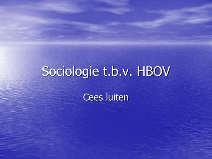 sociologie t b v hbov
