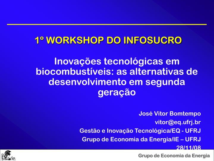 1 workshop do infosucro