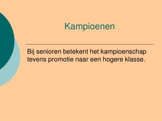 kampioenen