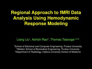 Regional Approach to fMRI Data Analysis Using Hemodynamic Response Modeling