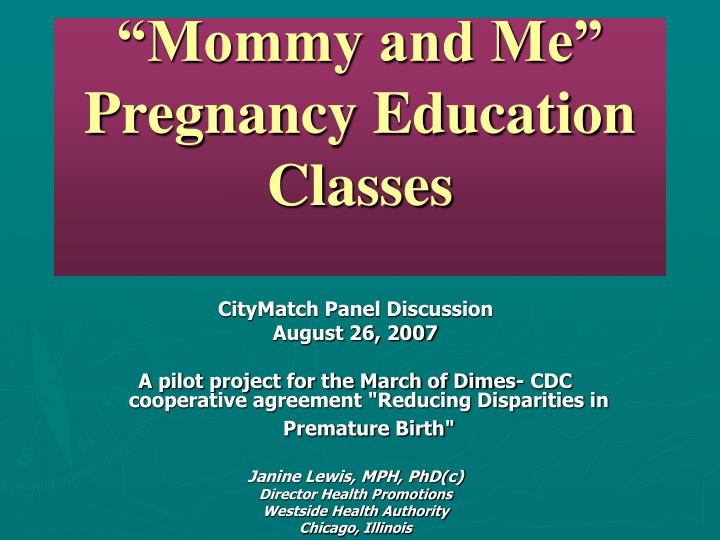 mommy and me pregnancy education classes