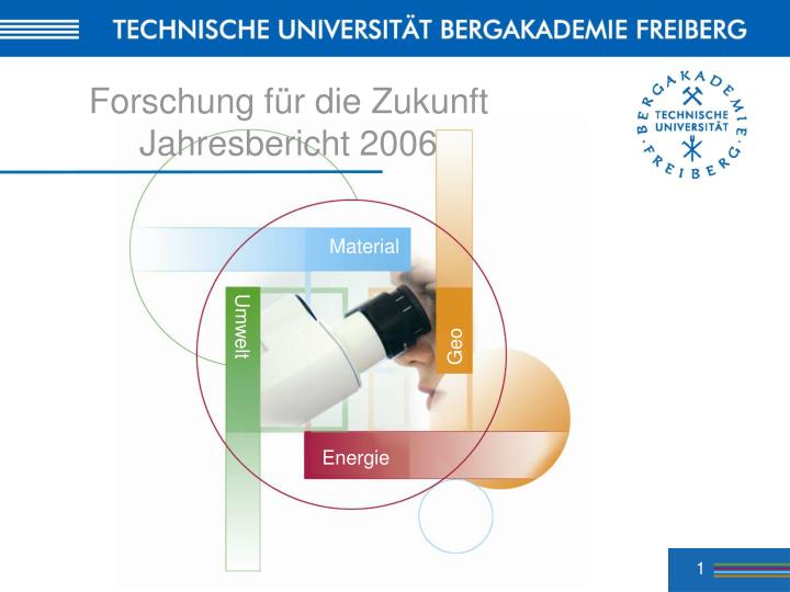 forschung f r die zukunft jahresbericht 2006