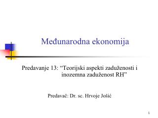 me unarodna ekonomija