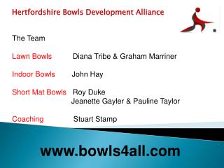 Hertfordshire Bowls Development Alliance