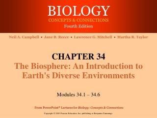 CHAPTER 34 The Biosphere: An Introduction to Earth's Diverse Environments