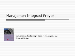 manajemen integrasi proyek
