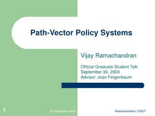 Path-Vector Policy Systems