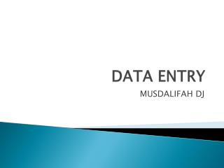data entry