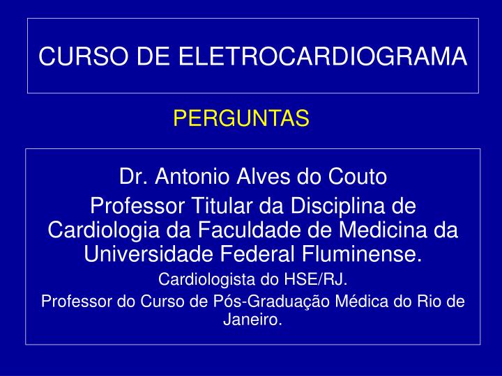 curso de eletrocardiograma