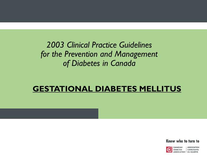 gestational diabetes mellitus