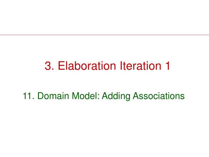 3 elaboration iteration 1