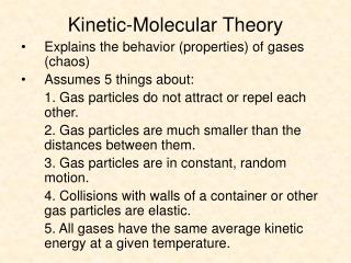 Kinetic-Molecular Theory
