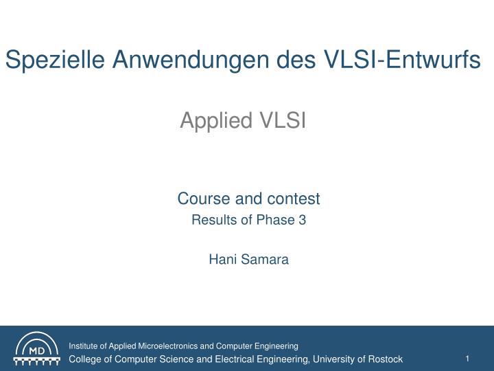 spezielle anwendungen des vlsi entwurfs applied vlsi