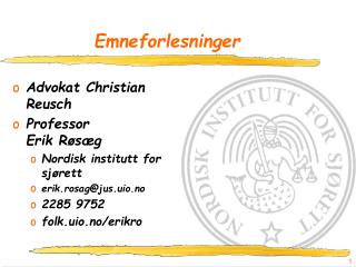 emneforlesninger