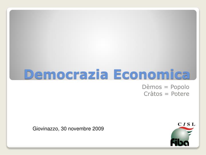 democrazia economica